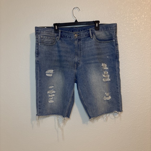 Levi's Other - Size 40 Levi Strauss Cut Off Jean Shorts Blue Denim Distressed